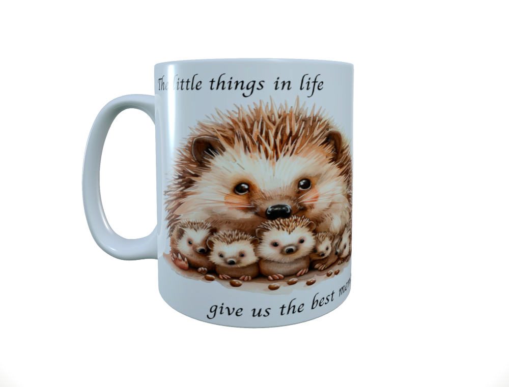 Hedgehog mug.. The little things in life.. ceramic mug